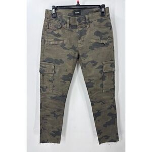 Hudson Colby Ankle Moto Skinny Cargo  camo print Denim jeans Size 25